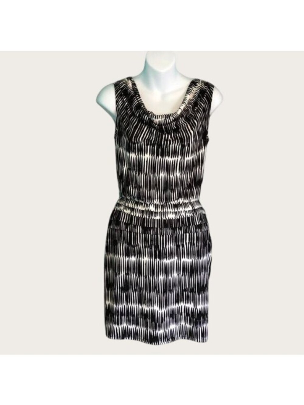 Ann Taylor Sleeveless Cowl Neck Dress Size XS Petite Work Wear